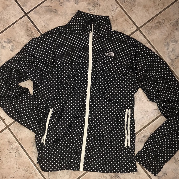 The North Face Jackets & Blazers - Black & White Polka Dot North Face Windbreaker